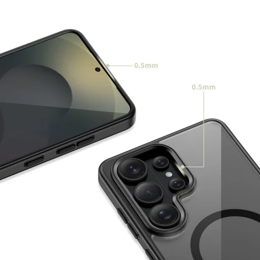 Samsung Galaxy S26 Ultra Tech-protect Magmat Magsafe puzdro čierno-priehľadné - 5