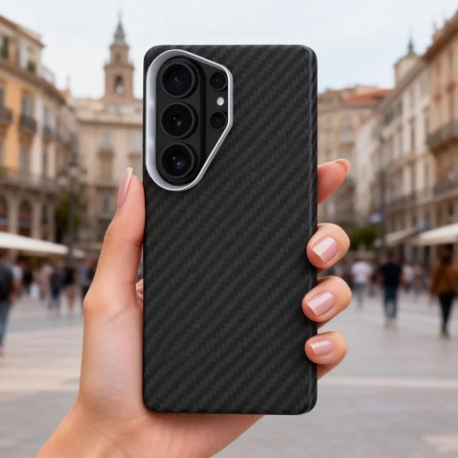 Samsung Galaxy S26 Ultra Tech-protect Ion Carbon Magsafe obal Čierna/Strieborná - 6