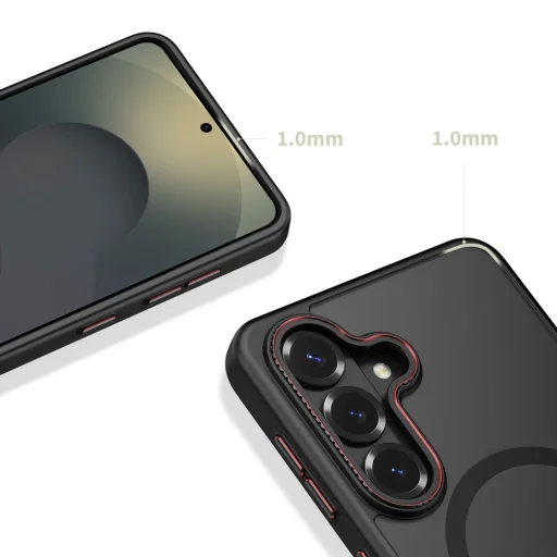 Samsung Galaxy S26+ Plus Magcam Magsafe puzdro Matné Čierno-červené - 5