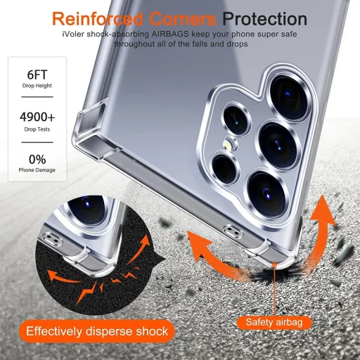 Samsung Galaxy S26 Ultra Priehľadné Techsuit Nárazuvzdorné Silikónové MagSafe Puzdro - 6