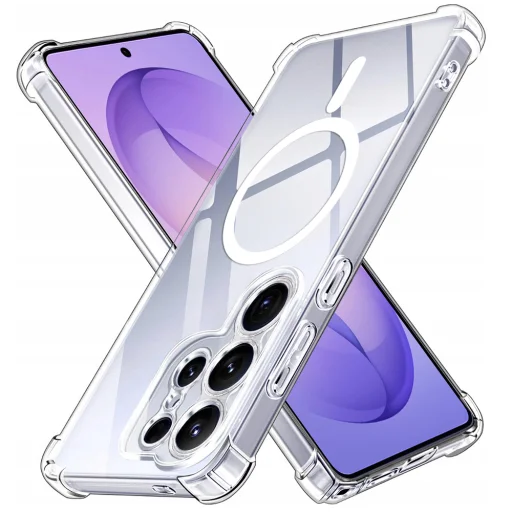 Samsung Galaxy S26 Ultra Priehľadné Techsuit Nárazuvzdorné Silikónové MagSafe Puzdro - 1
