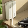 Dudao K14+ 22,5W 20000 mAh biela powerbanka s vstavanými káblami Type-C a Lightning thumbnail