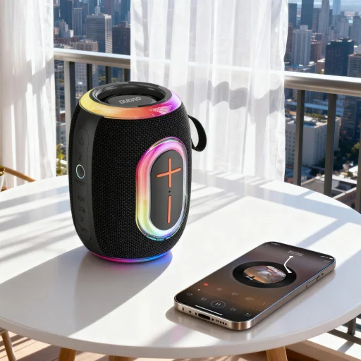 Dudao Y22 Bezdrôtový Reproduktor s RGB Podsvietením Bluetooth 5.3 - Čierny - 3