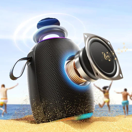 Dudao Y22 Bezdrôtový Reproduktor s RGB Podsvietením Bluetooth 5.3 - Čierny - 7