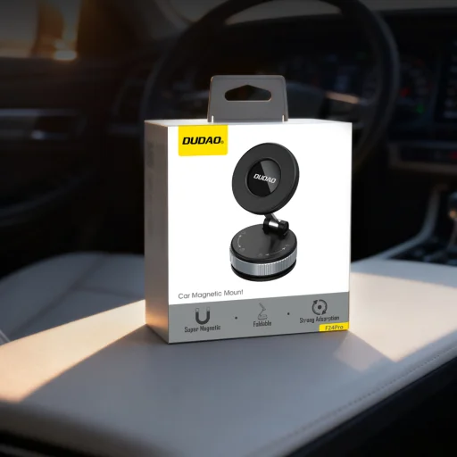 Dudao F24PRO Kompatibilné s MagSafe Držiak telefónu do auta Na palubnú dosku alebo čelné sklo - Čierna - 2