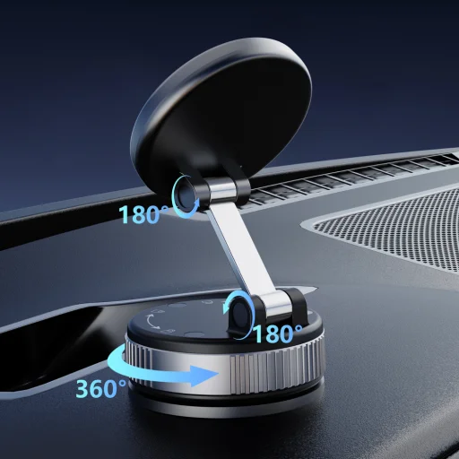 Dudao F24PRO Kompatibilné s MagSafe Držiak telefónu do auta Na palubnú dosku alebo čelné sklo - Čierna - 3