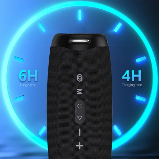  Dudao Y21 Pro Fekete Vezeték nélküli Hangszóró RGB Háttérvilágítással Bluetooth 5.3 - 80 W - 13