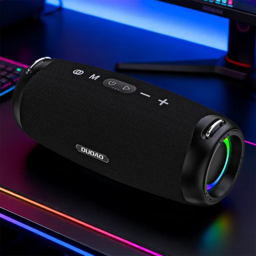  Dudao Y21 Pro Fekete Vezeték nélküli Hangszóró RGB Háttérvilágítással Bluetooth 5.3 - 80 W - 16