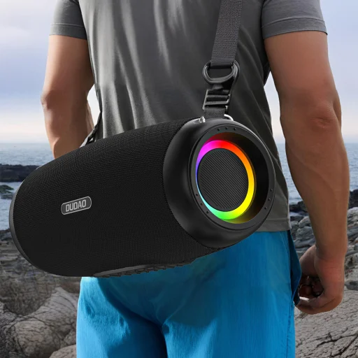  Dudao Y21 Pro Fekete Vezeték nélküli Hangszóró RGB Háttérvilágítással Bluetooth 5.3 - 80 W - 6