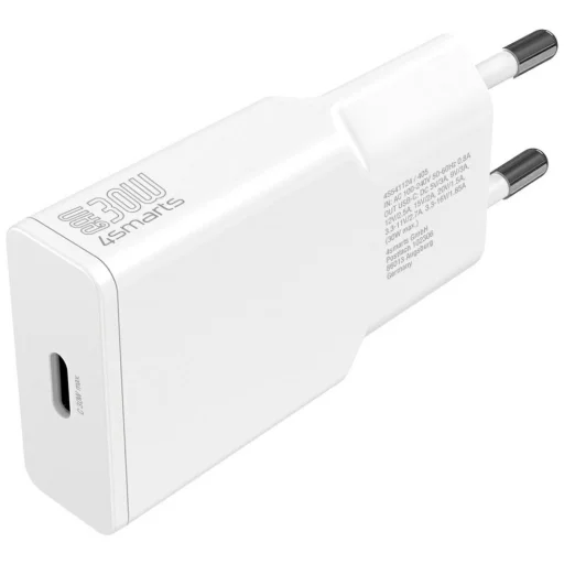 4smarts PDPlug Slim 30W GaN USB-C biela nástenná nabíjačka - 1