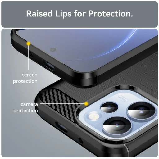 Oppo Reno15 Pro čierny Techsuit - karbónový silikónový kryt - 6