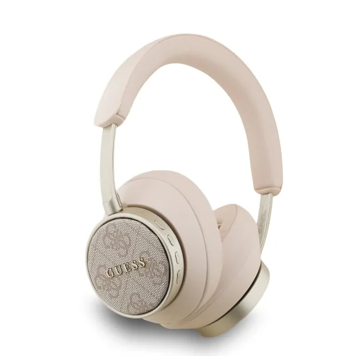 Guess 4G Classic Logo ENC Ružové PU Kožené Bezdrôtové Slúchadlá - 3