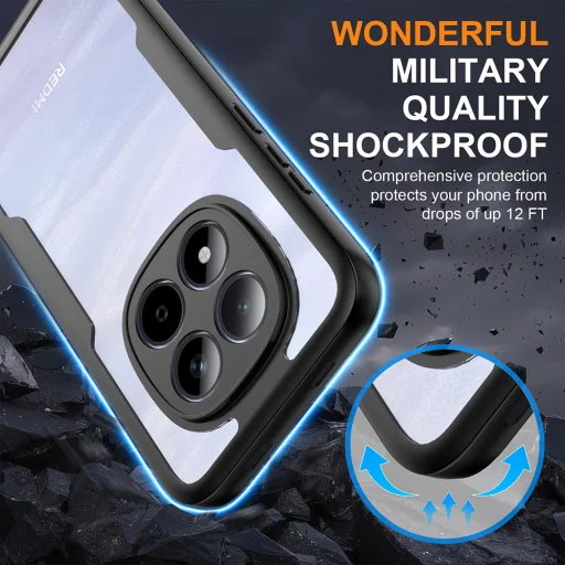 Xiaomi Redmi Note 15 Pro+ 5G / Poco M8 Pro 5G Fekete Techsuit ColorVerse 360 Series + Kijelzővédő tok - 6