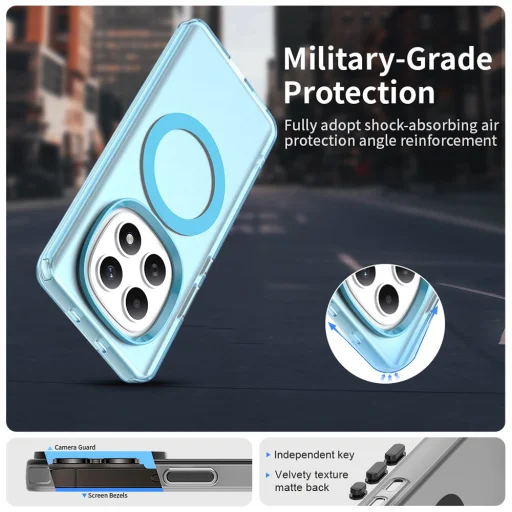 Xiaomi Redmi Note 15 5G / Poco M8 5G Modré Techsuit CandyCase MagSafe puzdro - 3