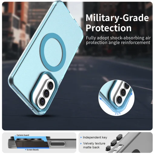 Samsung Galaxy A37 5G Modrý Techsuit CandyCase MagSafe puzdro - 3