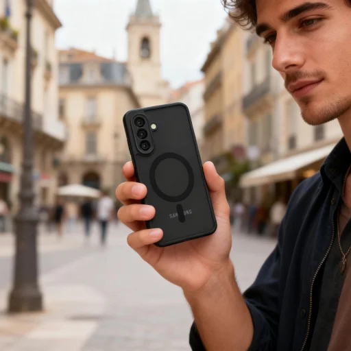 Samsung Galaxy A57 5G Tech-protect Magmat Magsafe Matný Čierny obal - 4