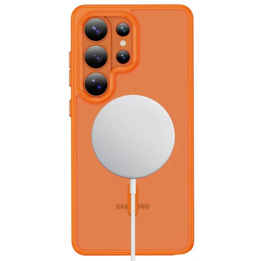 Samsung Galaxy S26 Ultra Tech-protect Magmat Magsafe puzdro, Matný Oranžový - 4