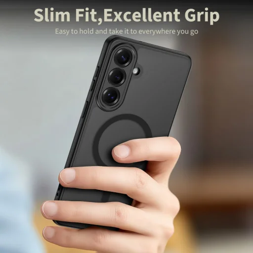 Samsung Galaxy S26 Plus Tech-protect Basicmag Magsafe matné čierne puzdro - 5