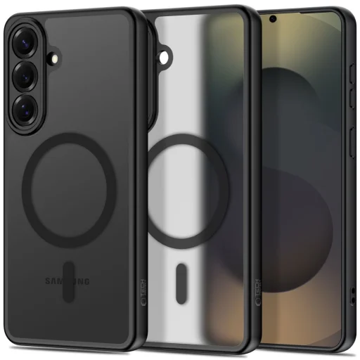 Samsung Galaxy S26 Plus Tech-protect Basicmag Magsafe matné čierne puzdro - 1