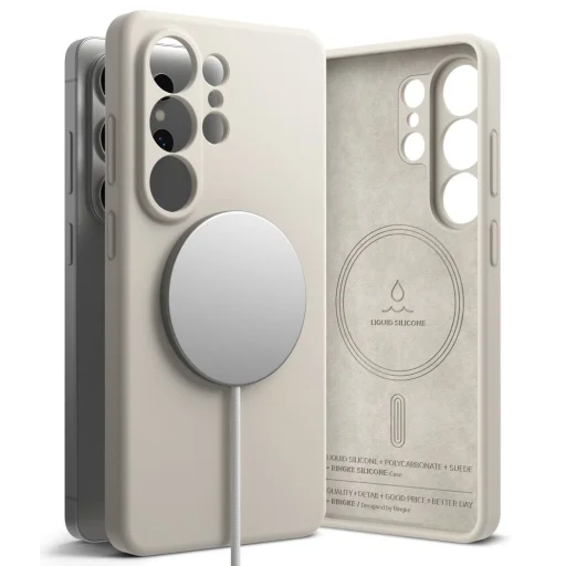 Samsung Galaxy S26 Ultra Ringke Silikónový Magnetický Magsafe obal Béžový - 1