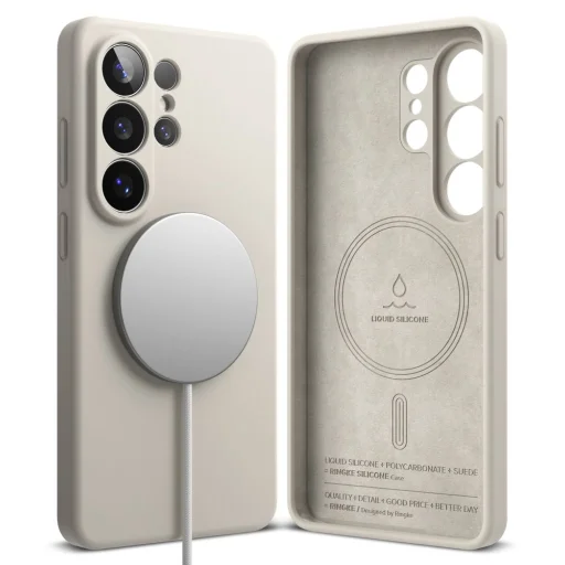 Samsung Galaxy S26 Ultra Ringke Silikónový Magnetický Magsafe obal Béžový - 2