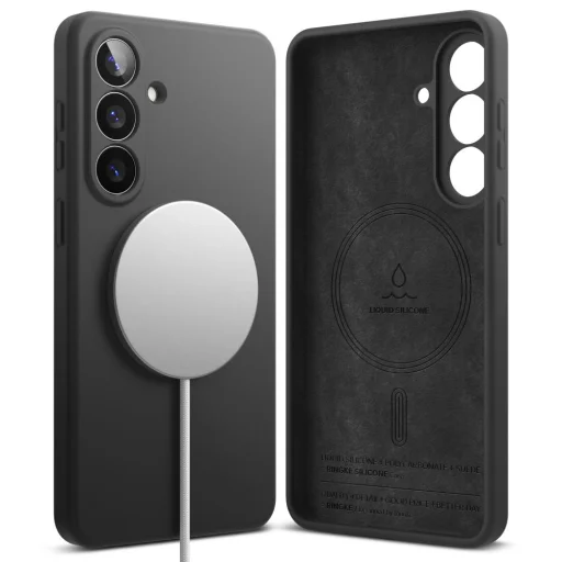 Samsung Galaxy S26+ Plus silikónové magnetické puzdro, čierne - 2