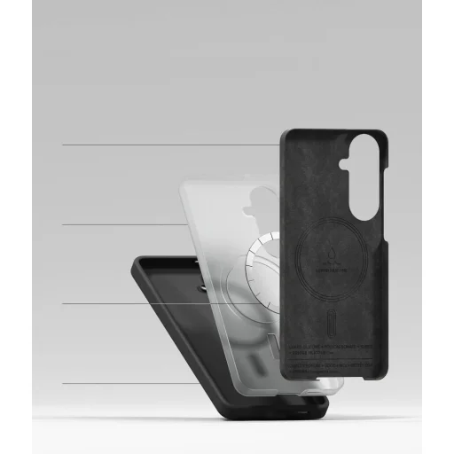 Samsung Galaxy S26+ Plus silikónové magnetické puzdro, čierne - 6