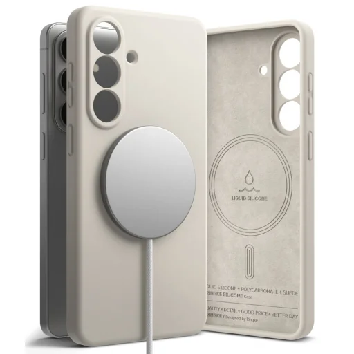 Samsung Galaxy S26 Plus Ringke Silikónové Magnetické Magsafe puzdro Kamenné / Béžové - 1