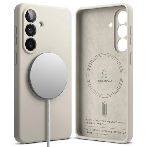 Samsung Galaxy S26 Plus Ringke Silikónové Magnetické Magsafe puzdro Kamenné / Béžové - 2
