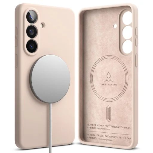 Samsung Galaxy S26 Plus puzdro Ringke Silikónové Magnetické Magsafe Ružový piesok - 2