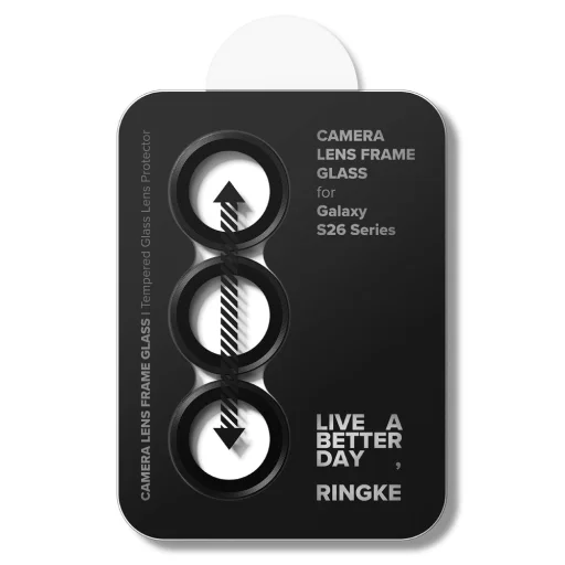 Samsung Galaxy S26 / S26+ Plus Chránič rámu fotoaparátu, 2 ks, čierna, sklenená fólia - 5