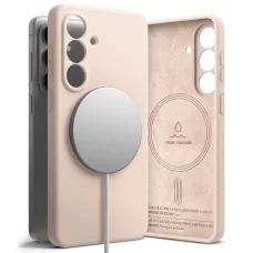 Samsung Galaxy S26 Ringke Silikónové Magnetické Magsafe Puzdro Pieskovo Ružové