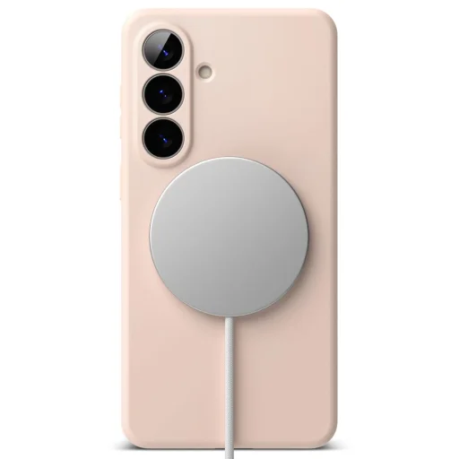 Samsung Galaxy S26 Ringke Silikónové Magnetické Magsafe Puzdro Pieskovo Ružové - 4