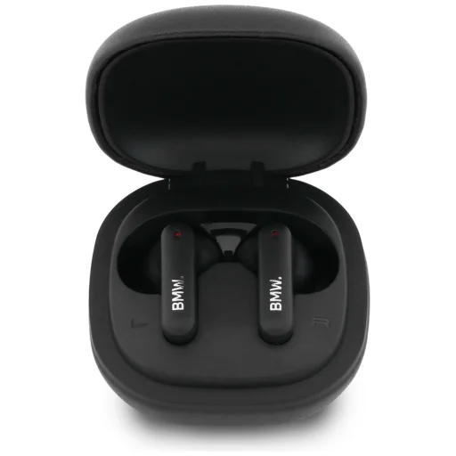 BMW Bluetooth TWS bőr fülhallgató Metal Logo ENC fekete - 3