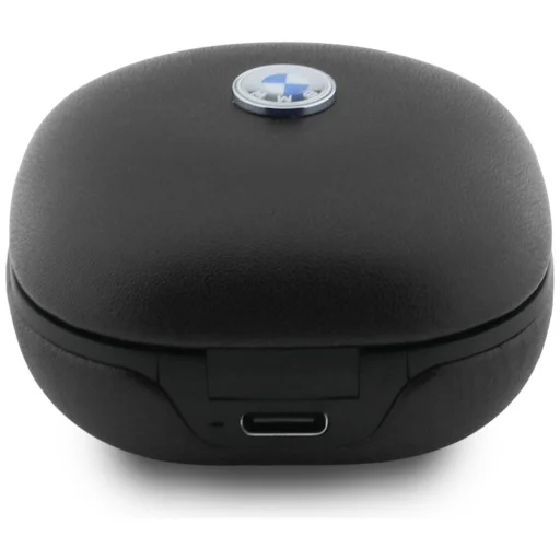 BMW Bluetooth TWS kožené slúchadlá Metal Logo ENC čierne - 4