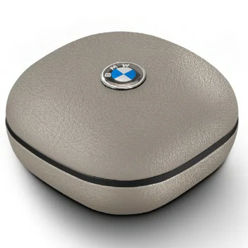 Taupe Bluetooth TWS fülhallgató BMW bőr fém logó ENC - 2