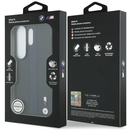 Samsung Galaxy S26 Ultra puzdro BMW M Perforated Stripe Logo modré - 8