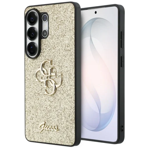 Samsung Galaxy S26 Ultra tok Guess Fixed Glitter Big 4G Metal Logo arany tok - 1