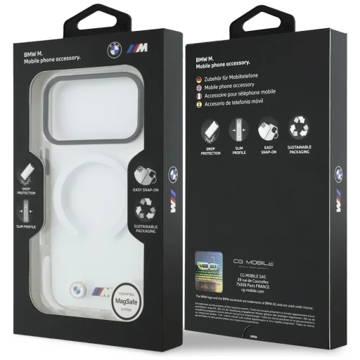 iPhone 17 Pro Max BMW M IML Nárazuvzdorné kovové logá MagSafe priehľadné puzdro - 8