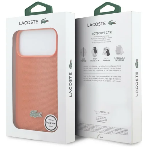 Oranžové magnetické puzdro Lacoste Petit Pique Lacquer Logo pre iPhone 17 Pro Max - 8