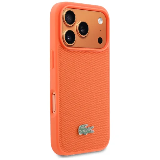 iPhone 17 Pro Lacoste Petit Pique Lakované logo MagSafe puzdro oranžové - 4
