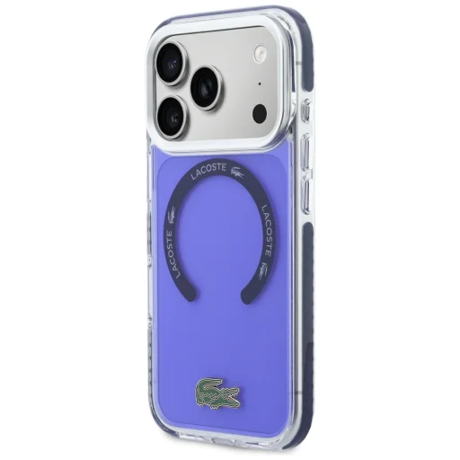 iPhone 17 Pro Lacoste Nárazuvzdorné Priehľadné Matné MagSafe puzdro námornícka modrá - 2