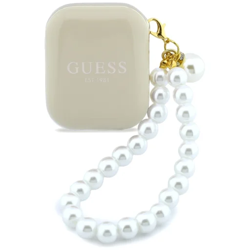 Guess Pearl Strap TWS slúchadlá béžové - 2