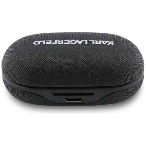 Karl Lagerfeld Saffiano Logo ENC čierne TWS bezdrôtové slúchadlá - 3