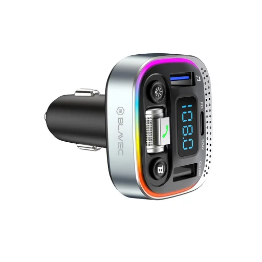 Blavec FM Transmitter Flash TR-04 MP3, Bluetooth - 2xUSB + Type C - QC3.0 18W PD 30W (TFMFTR04-B) fekete - 2