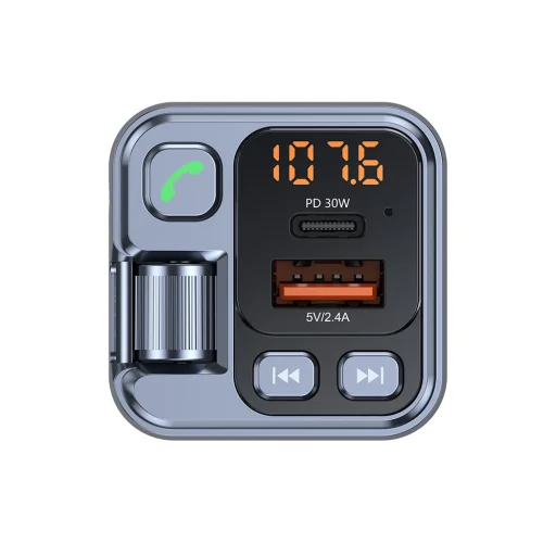Blavec FM Transmitter Flash TR-05 MP3, Bluetooth - USB + Type C - PD 30W (TFMFTR05-B) fekete - 2