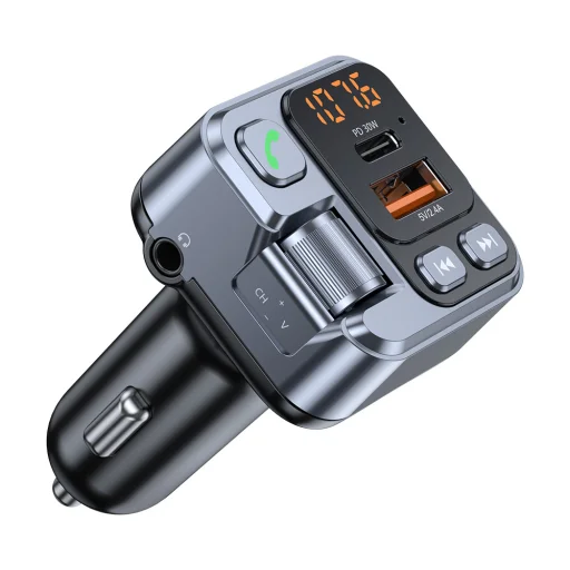 Blavec FM Transmitter Flash TR-05 MP3, Bluetooth - USB + Type C - PD 30W (TFMFTR05-B) čierny - 4