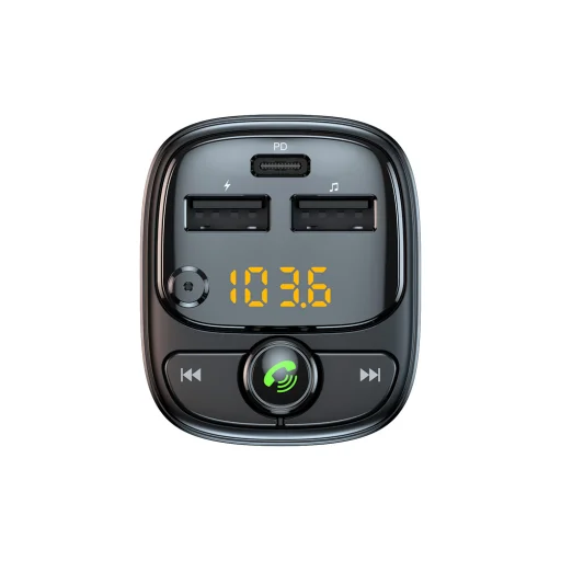 Blavec FM Transmitter Flash TR-06 MP3, Bluetooth - 2xUSB + Type C - PD 30W (TFMFTR06-B) fekete - 3