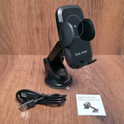 Blavec autodržiak BHC-03 s 15W indukčným nabíjaním na čelné sklo (BHC03-WIB) čierny - 7