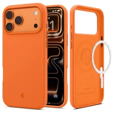 iPhone 17 Pro Max Spigen Silicone Fit MagSafe puzdro Kozmická Oranžová